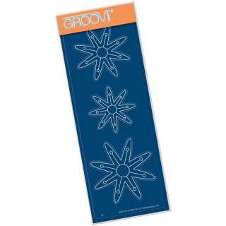 (GRO-FL-41302-10)Groovi Plate CUT A5 SLIM PICOT STELLA BLOOMS - TINA'S CUT