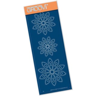 (GRO-FL-41301-10)Groovi Plate CUT A5 SLIM PICOT PERFECT PETALS - TINA'S CUT
