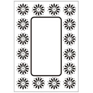 Embossing folder daisy frame (CTFD 3049)