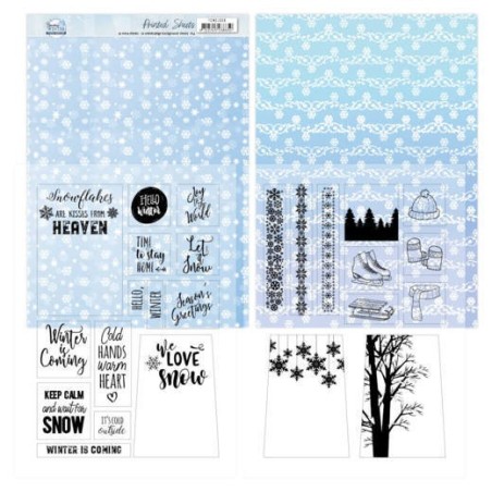 (YCMC1006)Mica Sheets - Yvonne Creations - Sparkling Winter