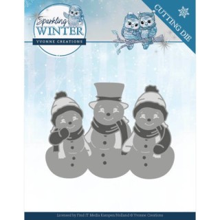 (YCD10191)Dies - Yvonne Creations - Sparkling Winter - Sparkling Snowmen