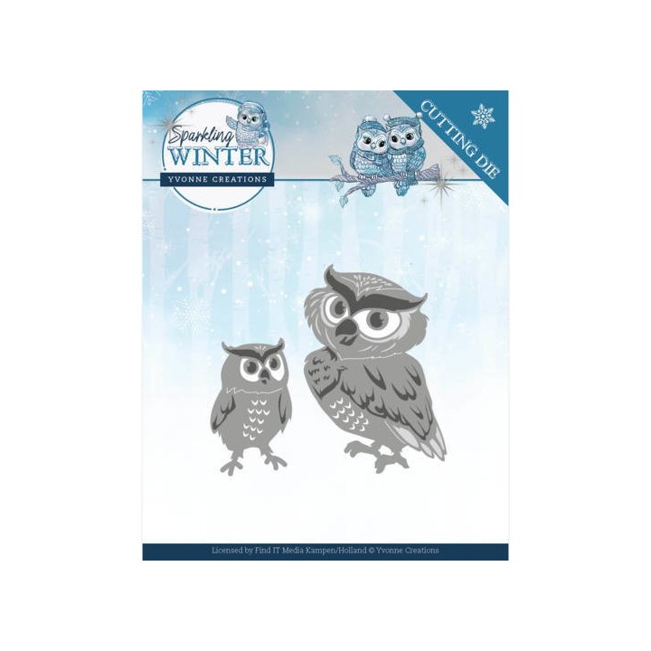 (YCD10192)Dies - Yvonne Creations - Sparkling Winter - Winter Owls
