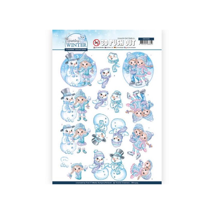 (SB10405)3D Pushout - Yvonne Creations - Sparkling Winter - Winterfun
