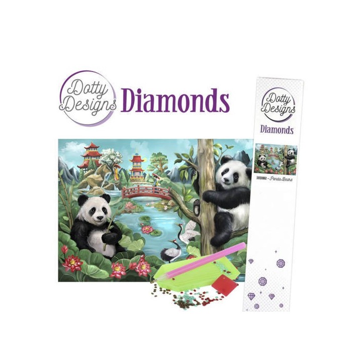 (DDD10002)Dotty Designs Diamonds - Panda Bears