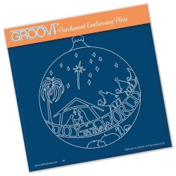 (GRO-CH-41388-03)Groovi Plate A5 JOY TO THE WORLD BAUBLE