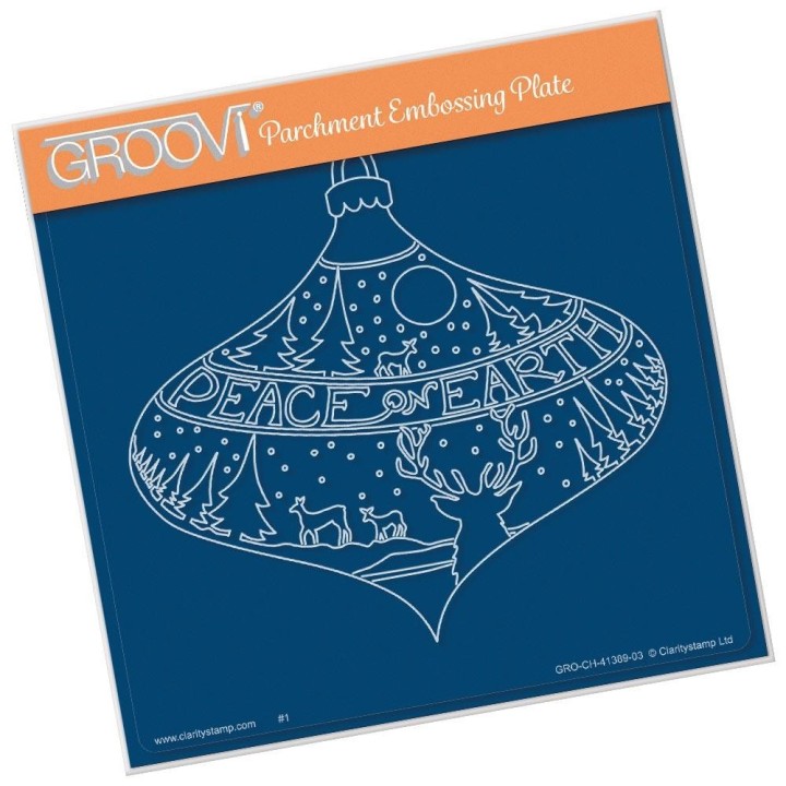 (GRO-CH-41389-03)Groovi Plate A5 PEACE ON EARTH BAUBLE
