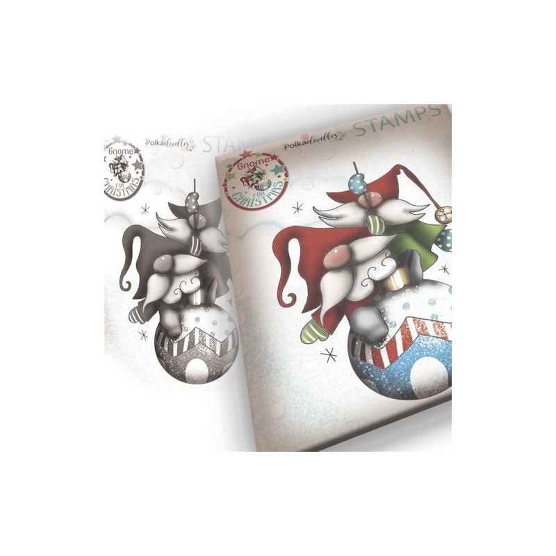 Polkadoodles stamp Gnome - Bauble fun