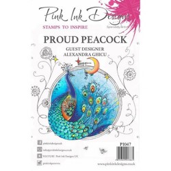 (PI047)Pink Ink Desings Proud Peacock
