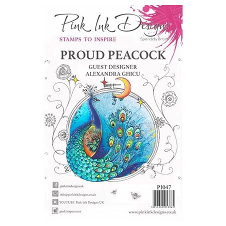 (PI047)Pink Ink Desings Proud Peacock