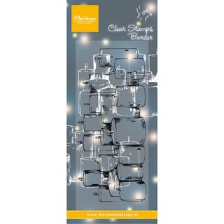 (TC0878)Clear stamp Tiny's border - Candles