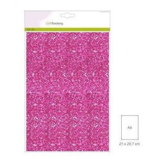(001290/0135)CraftEmotions glitter paper 5 Sh cyclaam +/- 29x21cm 120gr