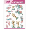 (SB10410)3D Pushout - Yvonne Creations - Floral Pink (Kitschy Lala) - Kitschy Animals