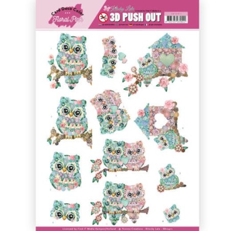 (SB10411)Card Deco Color - Yvonne Creations - Kitschy Lala - Kitschy Owls