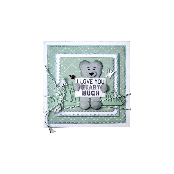 (6002/1308)Cutting embossing debossing dies Teddy bear with board