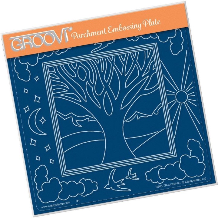 (GRO-TR-41394-03)Groovi Plate A5 PANORAMIC ONE TREE