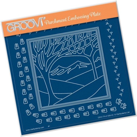 (GRO-TR-41395-03)Groovi Plate A5 PANORAMIC TWO TREES