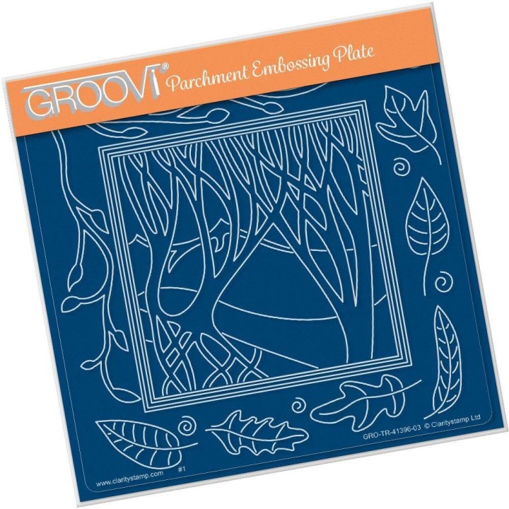 (GRO-TR-41396-03)Groovi Plate A5 PANORAMIC THREE TREES
