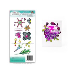 (PD7986)Polkadoodles Floral Fireworks 1 Clear Stamp