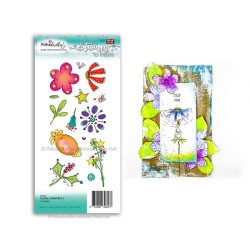 (PD7987)Polkadoodles Floral Fireworks 2 Clear Stamp