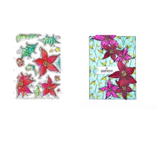 (PD7988)Polkadoodles Perfect Poinsettias Clear Stamps