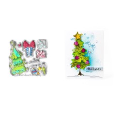 (PD7991)Polkadoodles Curly Christmas Clear Stamps