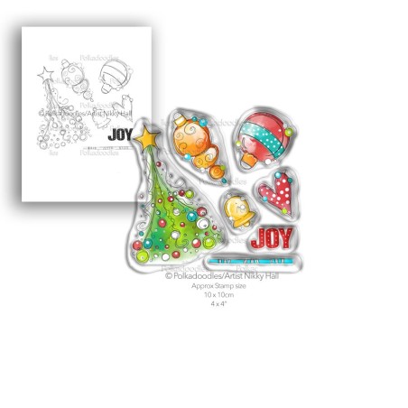(PD7992)Polkadoodles Deck the Halls Clear Stamps
