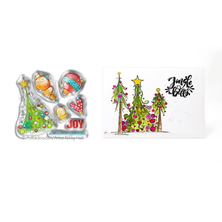 (PD7992)Polkadoodles Deck the Halls Clear Stamps
