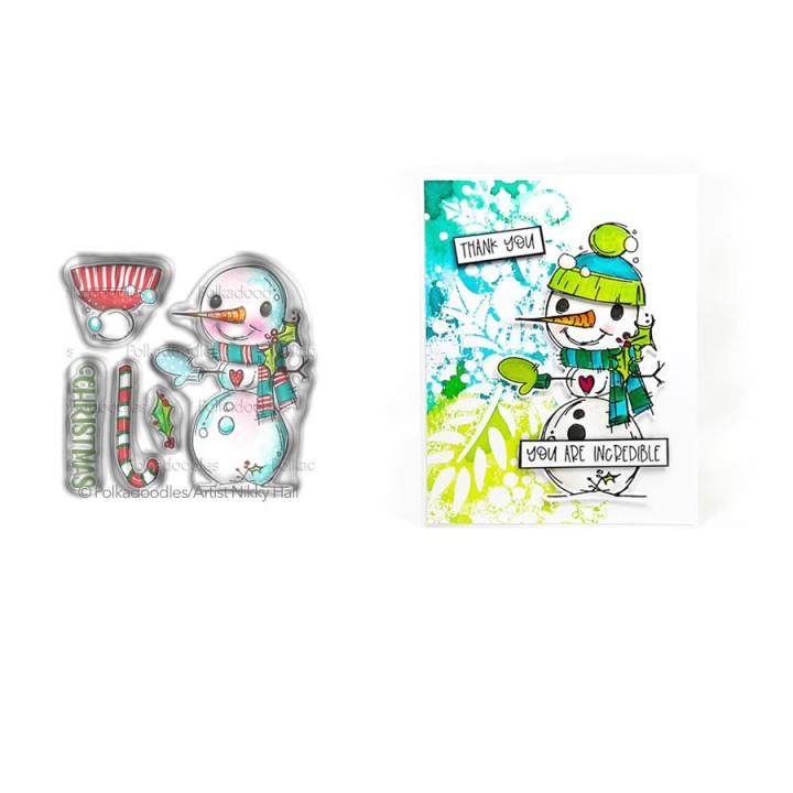 (PD7993)Polkadoodles Smiley Snowman Clear Stamps