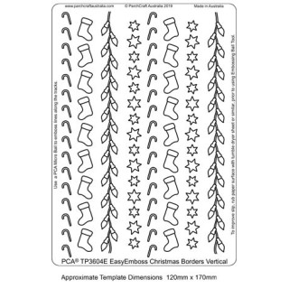(TP3604E)PCA® - EasyEmboss Christmas Borders - Vertical