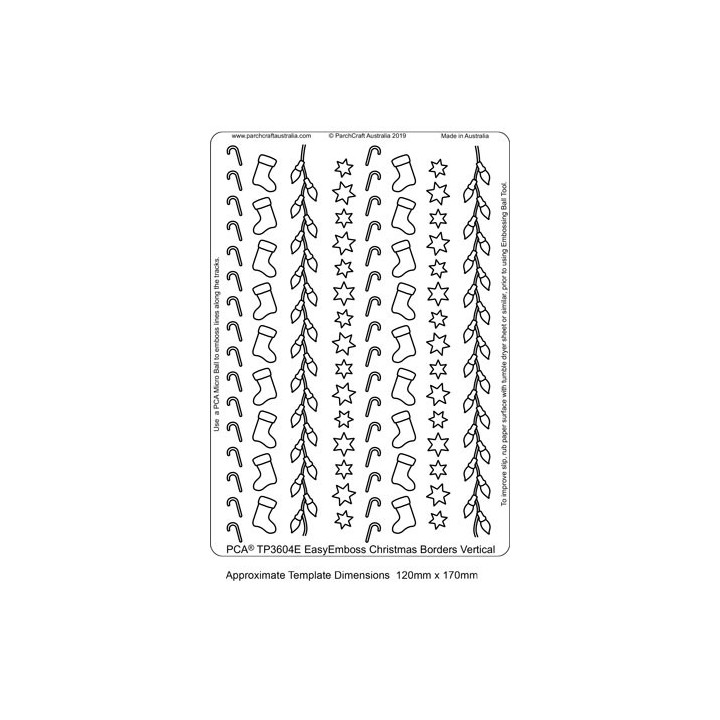 (TP3604E)PCA® - EasyEmboss Christmas Borders - Vertical