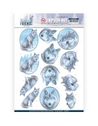 (SB10407)3D Pushout - Amy Design - Winter Friends - Winter Wolves