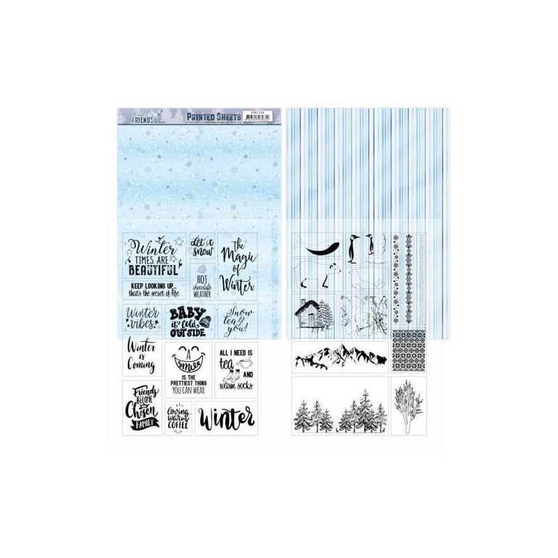 (ADMC1006)Mica Sheets - Amy Design - Winter Friends
