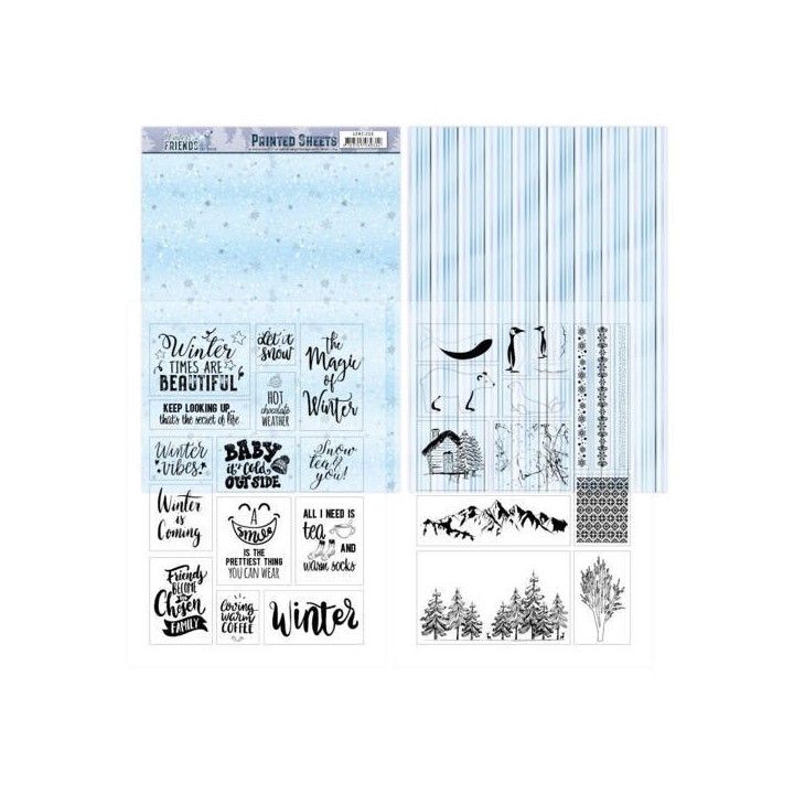 (ADMC1006)Mica Sheets - Amy Design - Winter Friends