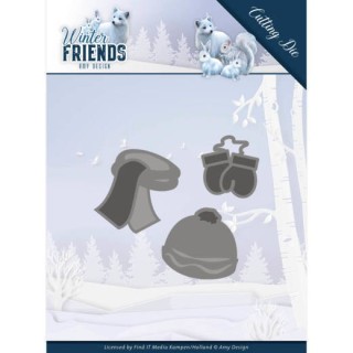 (ADD10196)Dies - Amy Design - Winter Friends - Warm Winter Clothes