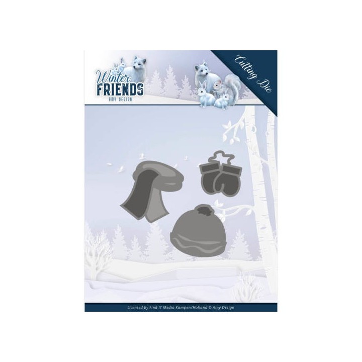(ADD10196)Dies - Amy Design - Winter Friends - Warm Winter Clothes