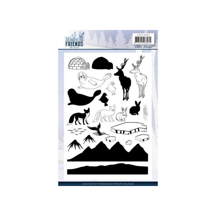 (ADCS10065)Clear Stamps - Amy Design - Winter Friends