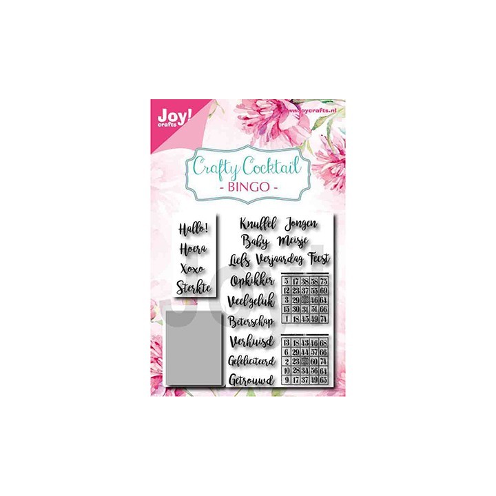 (6004/0039)Clear stamp / Stencil set Crafty Cocktail - Bingo