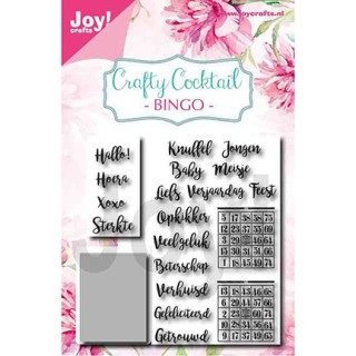 (6004/0039)Clear stamp / Stencil set Crafty Cocktail - Bingo