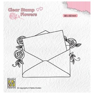 (FLO023)Nellie`s Choice Clearstamp - Love letter