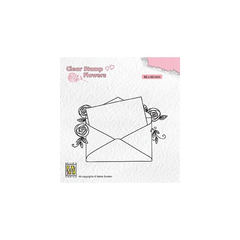 (FLO023)Nellie`s Choice Clearstamp - Love letter