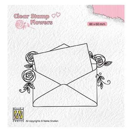 (FLO023)Nellie`s Choice Clearstamp - Love letter
