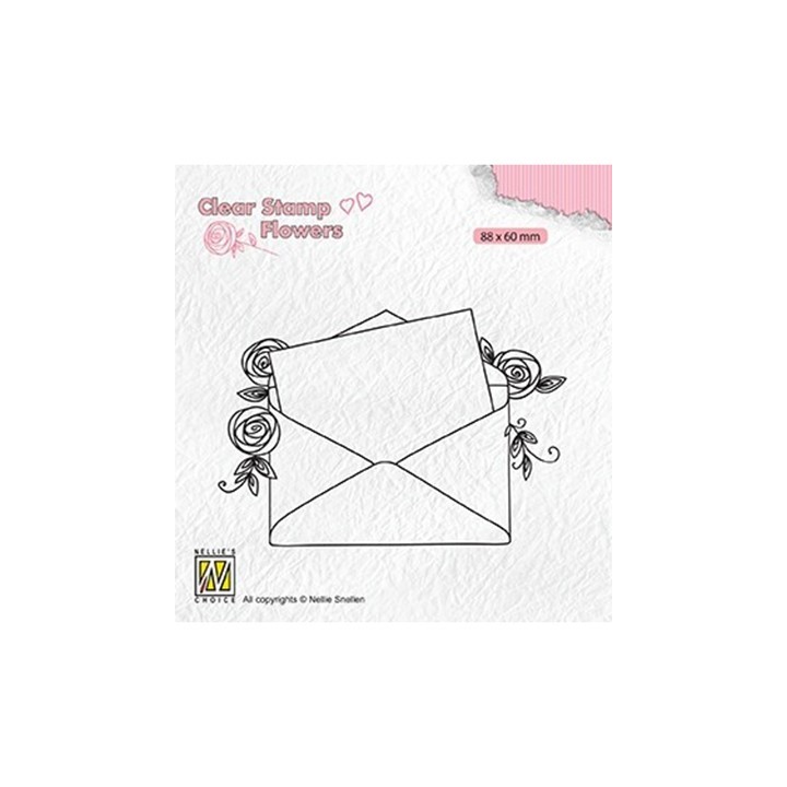 (FLO023)Nellie`s Choice Clearstamp - Love letter