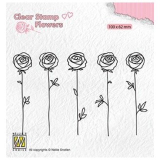 (FLO025)Nellie`s Choice Clearstamp - Roses