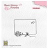 (FLO024)Nellie`s Choice Clearstamp - Frame with rose