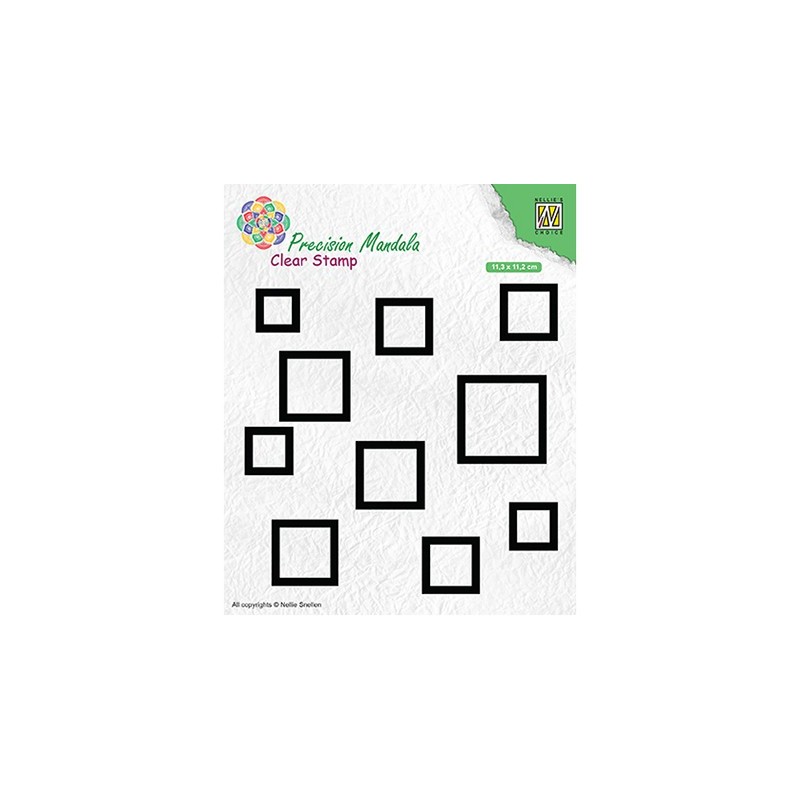 (MANCS004)Nellie`s Choice Clearstamp - Squares
