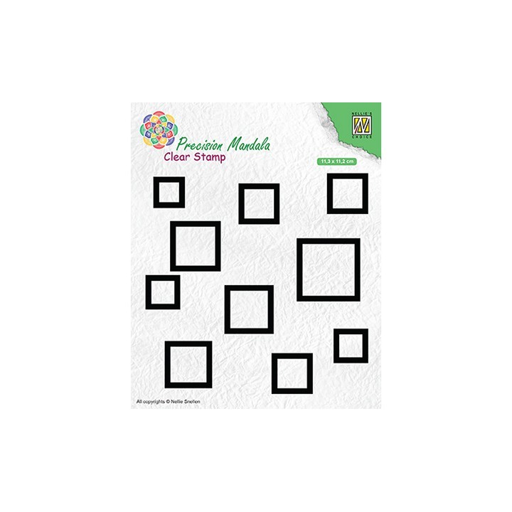 (MANCS004)Nellie`s Choice Clearstamp - Squares