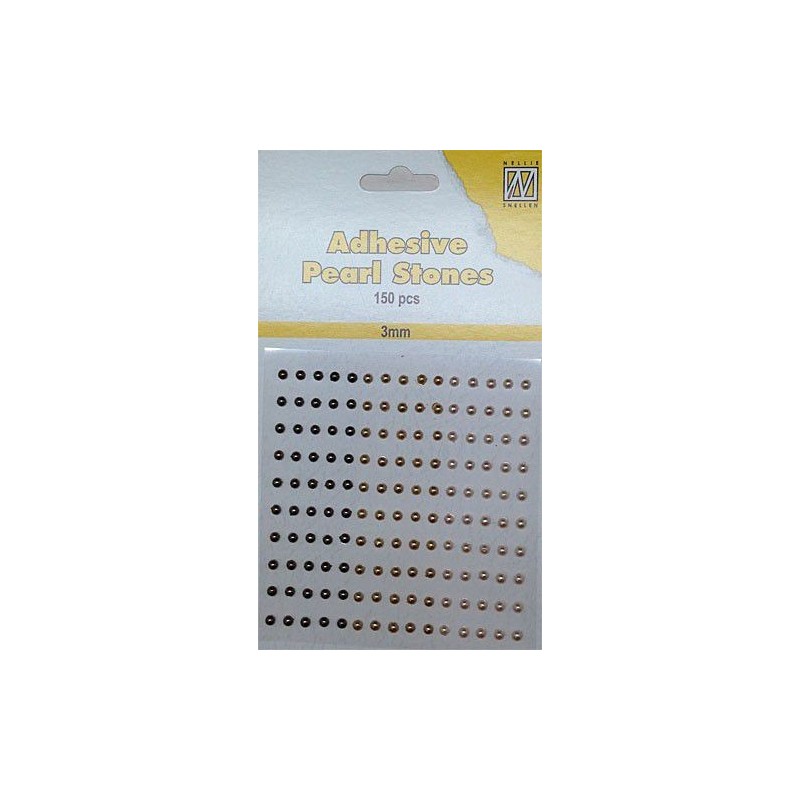 (APS305)Nellie`s Choice Adhesive pearls 3mm Bronze - Gold