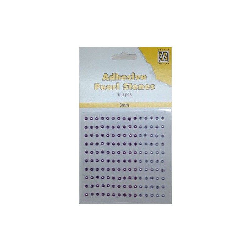 (APS306)Nellie`s Choice Adhesive pearls 3mm Lilac