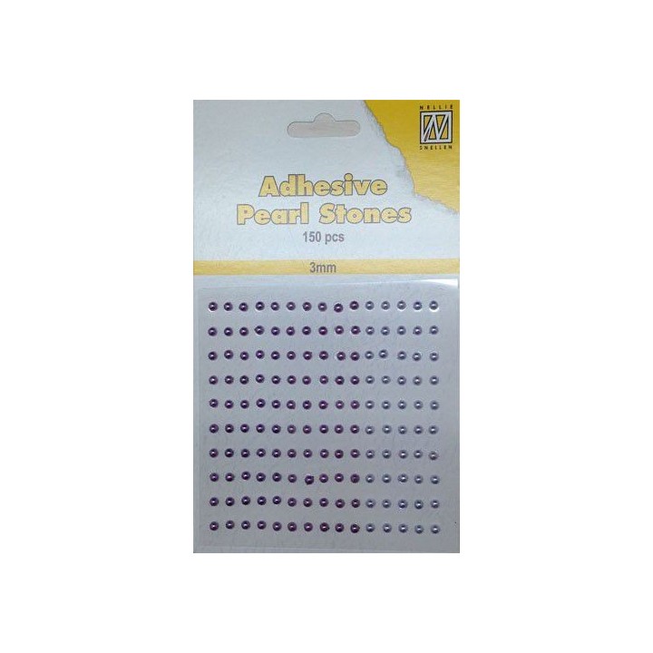 (APS306)Nellie`s Choice Adhesive pearls 3mm Lilac
