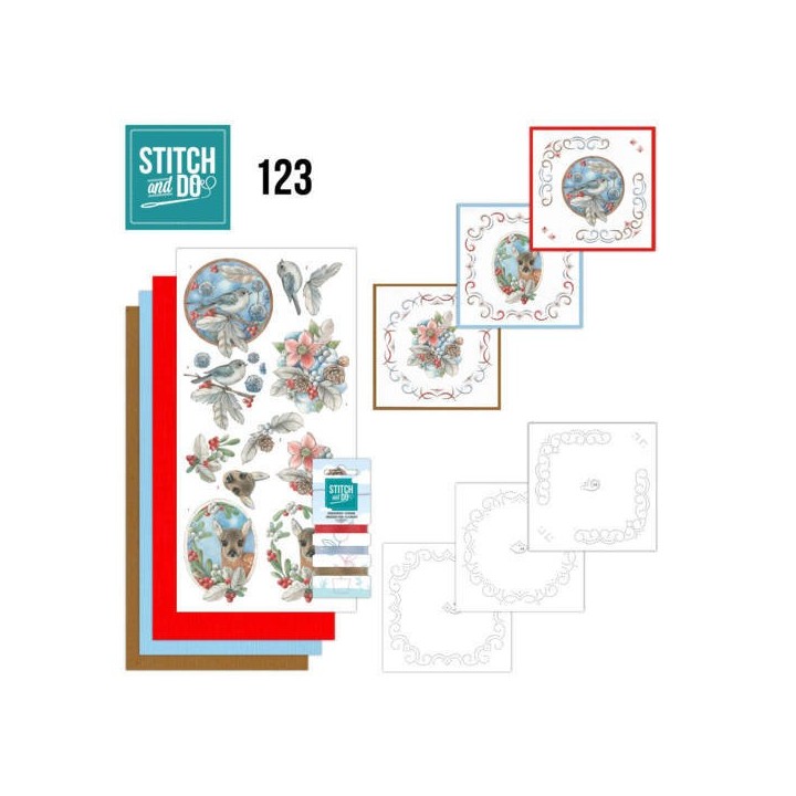 (STDO123)Stitch and Do 123 Berries and Feathers